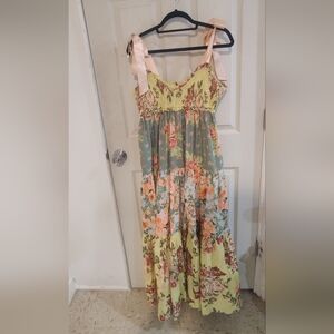 Free People Bluebell Mixed Print Floral Cotton Maxi Dress